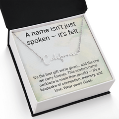 A Name isn't just spoken - It's felt.