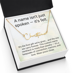 A Name isn't just spoken - It's felt.