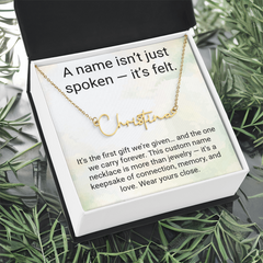 A Name isn't just spoken - It's felt.