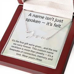 A Name isn't just spoken - It's felt.