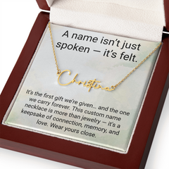 A Name isn't just spoken - It's felt.